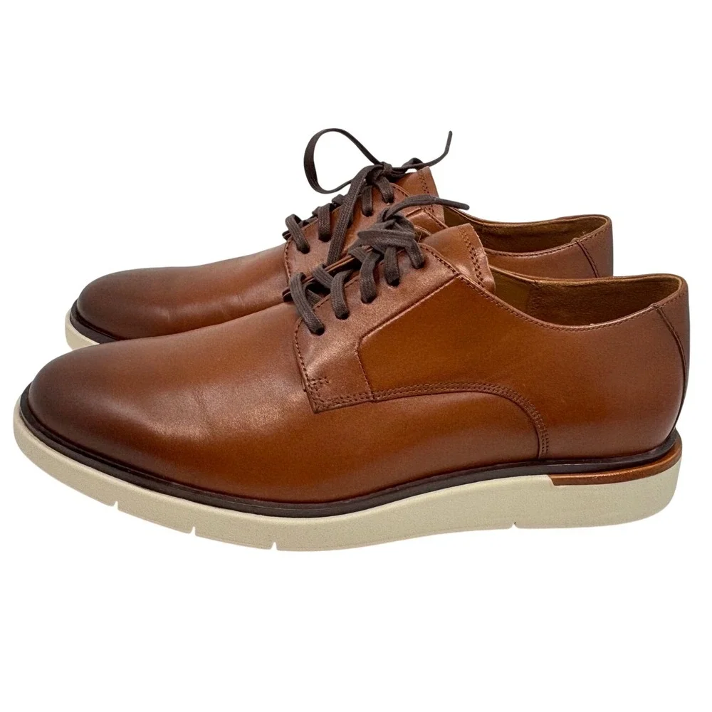Allen Edmonds Mens Carson Chili Leather Hybrid Derby Shoes Size 8.5 D Lace Up